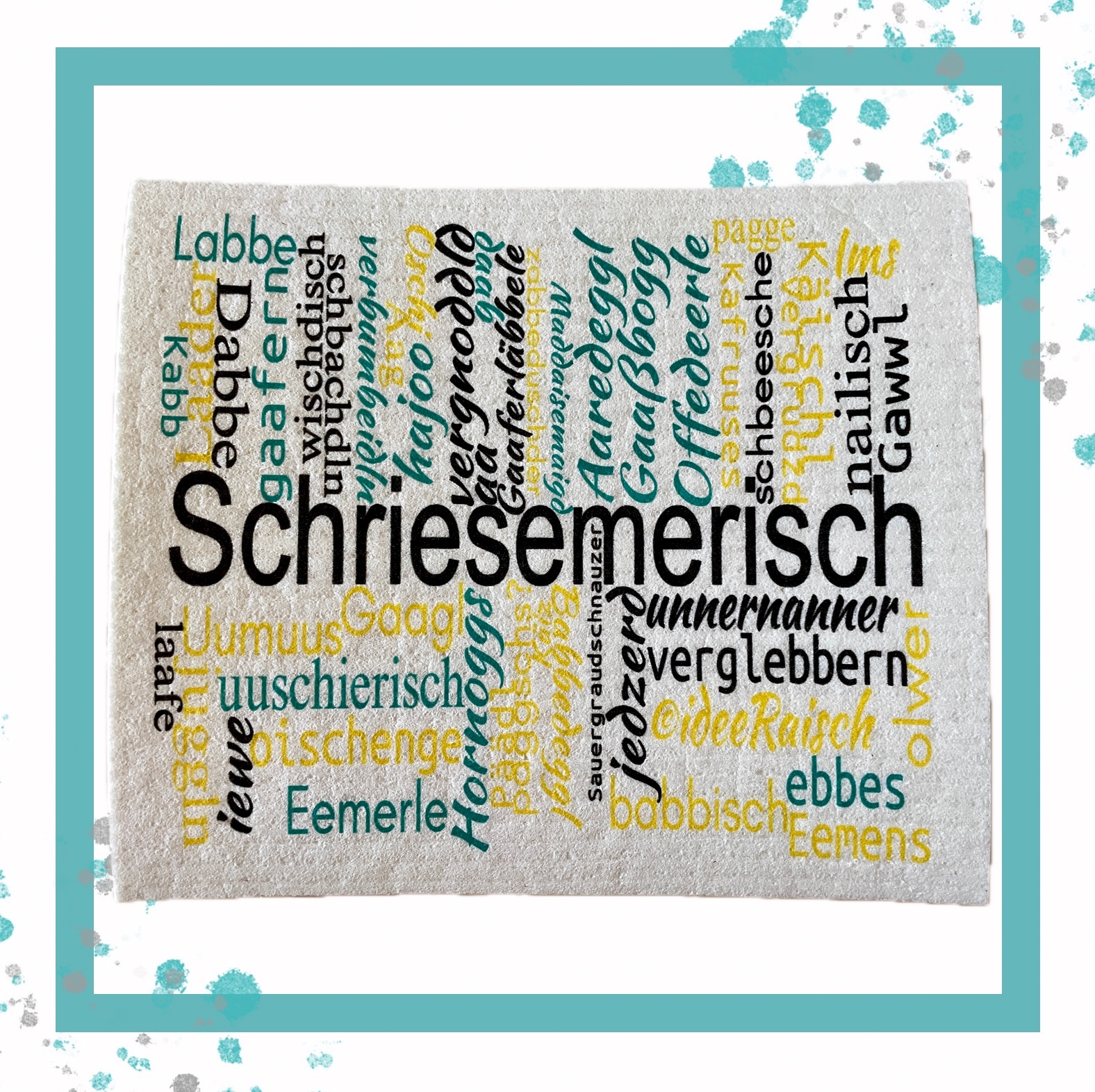 Neu im Sortiment: Unser nachhaltiger Spüllappen im Schriesemer Dialekt 🧼